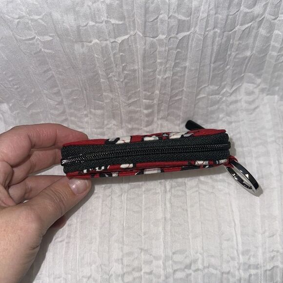 Vera Bradley Red Black White Gray Playful Penguins Wristlet & Small Wallet Set - Picture 14 of 16